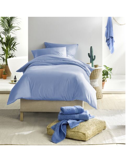 Parure housse de couette 100% Satin de Coton Olivia lavande
