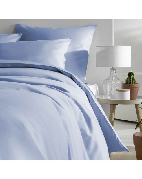 Parure housse de couette 100% Satin de Coton Olivia lavande
