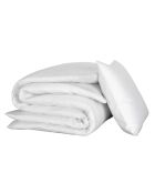 Parure housse de couette 100% Satin de Coton Olivia blanche