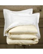 Parure housse de couette  en Percale de Coton Bumblebee blanc/ivoire