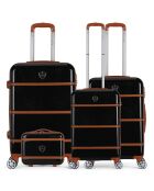 3 Valises + Vanity 4 roues Walter 55/65/75cm noir