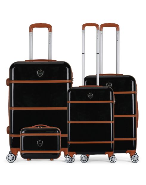 3 Valises + Vanity 4 roues Walter 55/65/75cm noir