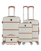 3 Valises + Vanity 4 roues Walter 55/65/75 cm beiges