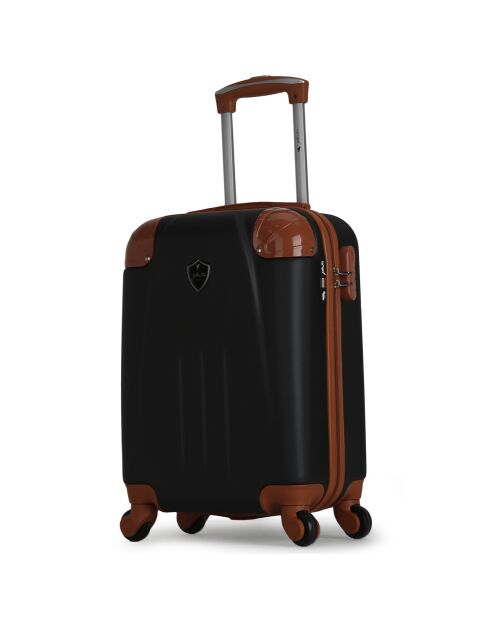 Henry-E 50 cm schwarzer 4-Rad-Kabinenkoffer mit Einzelrad