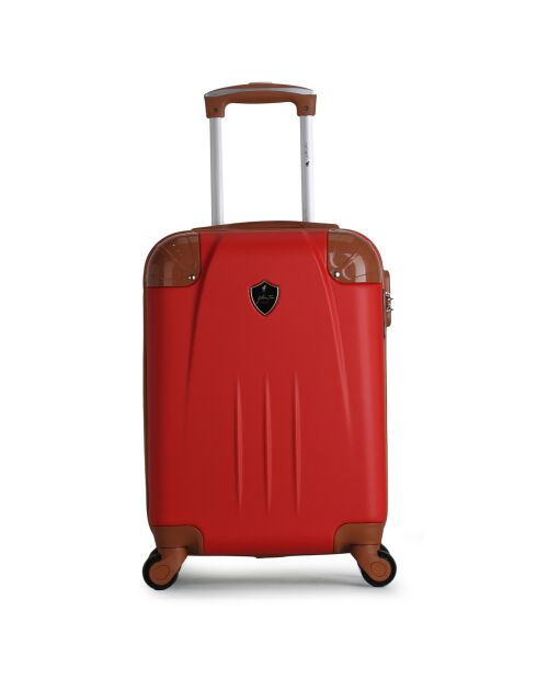 Henry-E 50 cm rode cabinekoffer met 4 wielen en één wiel