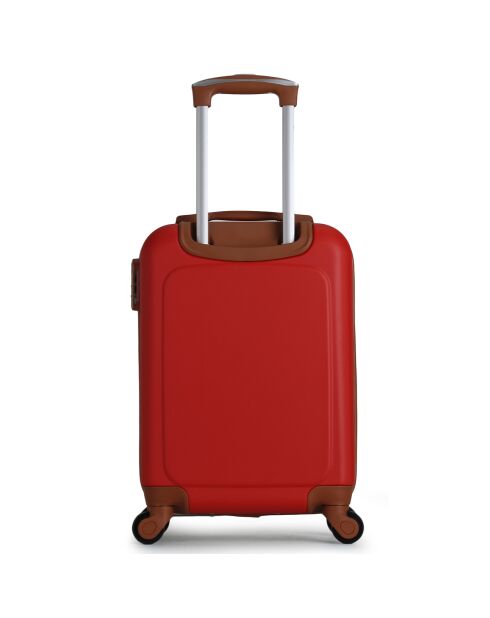 Henry-E 50 cm rode cabinekoffer met 4 wielen en één wiel