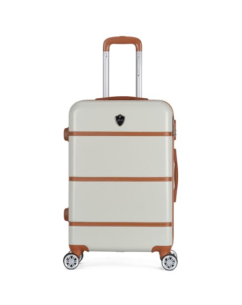 Valise Cabine 4 roues simples Walter 52 cm beige
