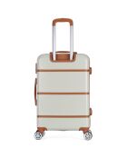 Valise Cabine 4 roues simples Walter 52 cm beige