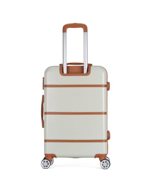 Valise Cabine 4 roues simples Walter 52 cm beige