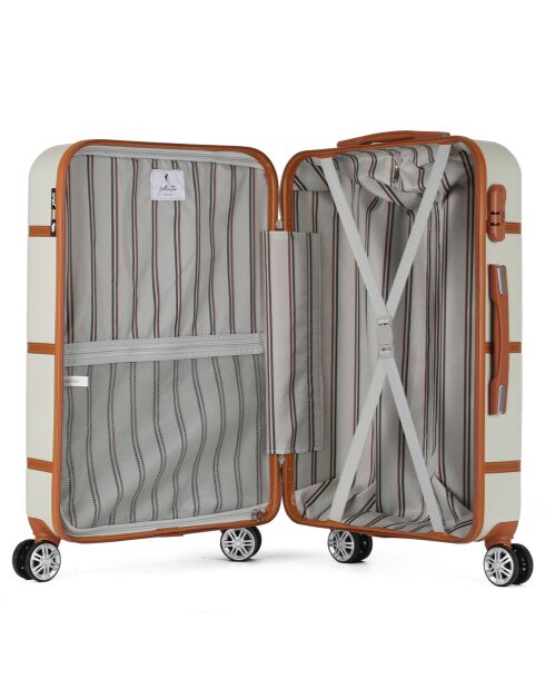 Valise Cabine 4 roues simples Walter 52 cm beige