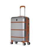 Valise Cabine 4 roues simples Walter 52 cm argentée