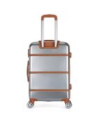 Valise Cabine 4 roues simples Walter 52 cm argentée