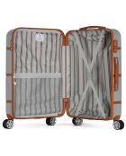 Valise Cabine 4 roues simples Walter 52 cm argentée