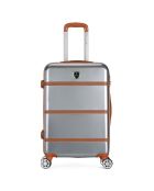Valise Long Séjour 4 roues Walter 72 cm argentée