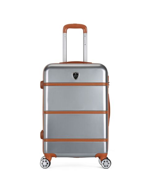 Valise Moyen Séjour 4 roues Walter 62 cm argentée