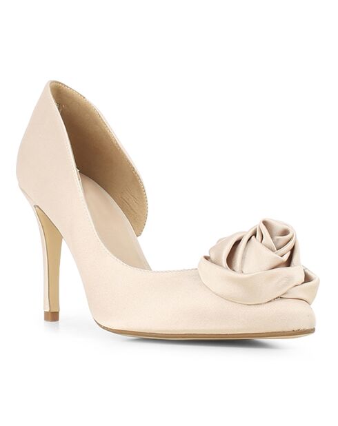 Escarpins en Satin Delicate nude - Talon 9 cm