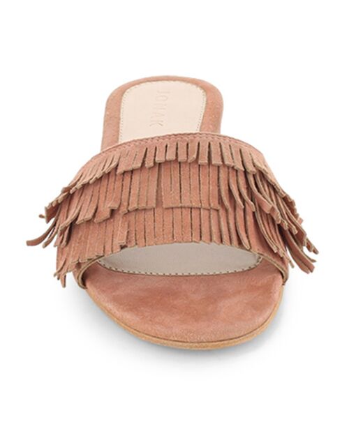 Rosafarbene Mules Wendy Velvet aus Leder