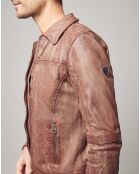 Cognac leren jack Boddy