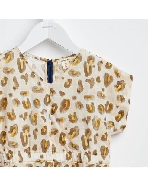 Blouse Anneke en Coton imprimé écrue