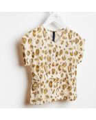 Blouse Anneke en Coton imprimé écrue