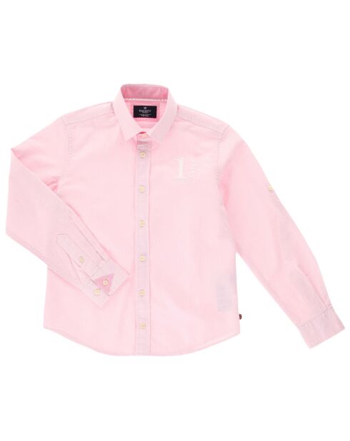 Chemise Number en Coton logo brodé rose