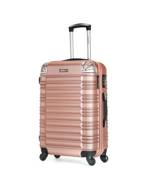 Lima Mittelgroßer Reisekoffer mit 4 Rädern 65 cm roségold