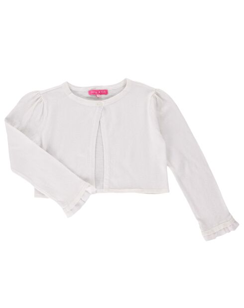 Gilet Romane manches volantées  blanc