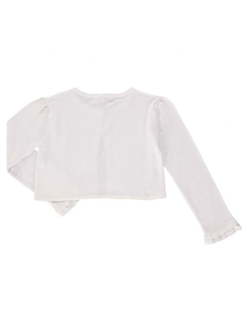 Gilet Romane manches volantées  blanc