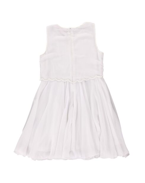 Robe Stella croptop perles blanche