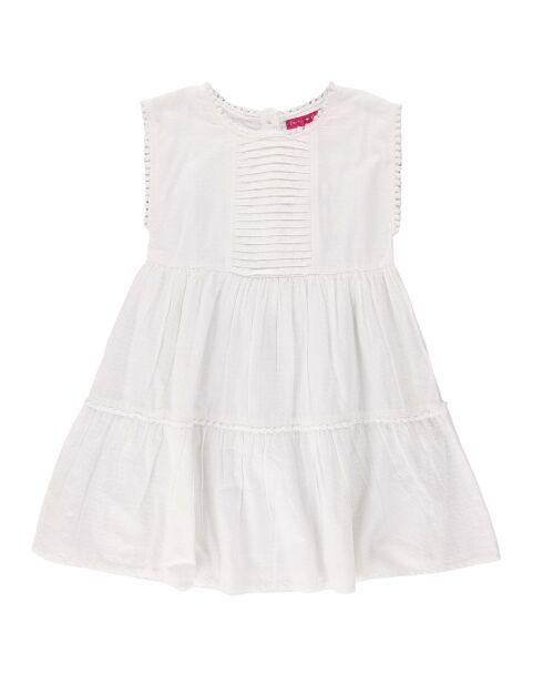 Robe Astrid à froufrous blanche