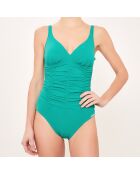 Maillot de Bain 1 pièce Nageur Drapé vert