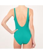 Maillot de Bain 1 pièce Nageur Drapé vert