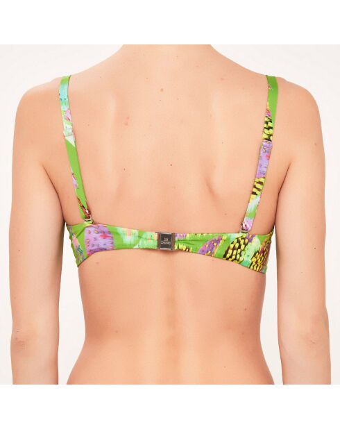 Haut de maillot de bain Bandeau à coques vert