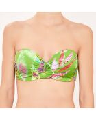 Haut de maillot de bain Bandeau à coque bonnets D à G vert