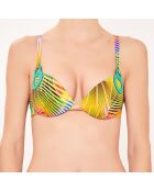 Haut de maillot de bain Corbeille à coques jaune