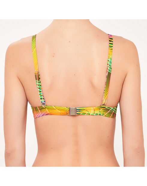 Haut de maillot de bain Corbeille à coques jaune