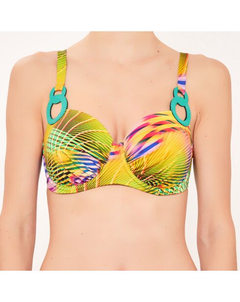 Top de baño Corbeille con conchas amarillas