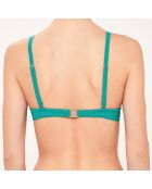 Haut de maillot de bain Corbeille à coques drapé vert