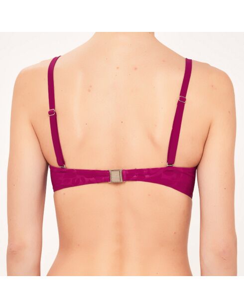 Haut de maillot de bain Bandeau à coques violet