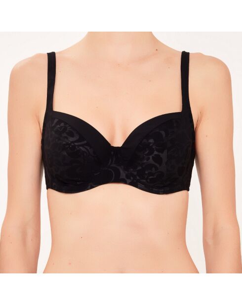 Weicher Badeanzug mit Rahmen D bis G, Körbchen schwarz