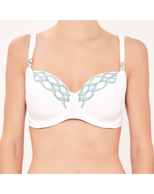 Top da bagno Corbeille con coppe da D a G, bianco