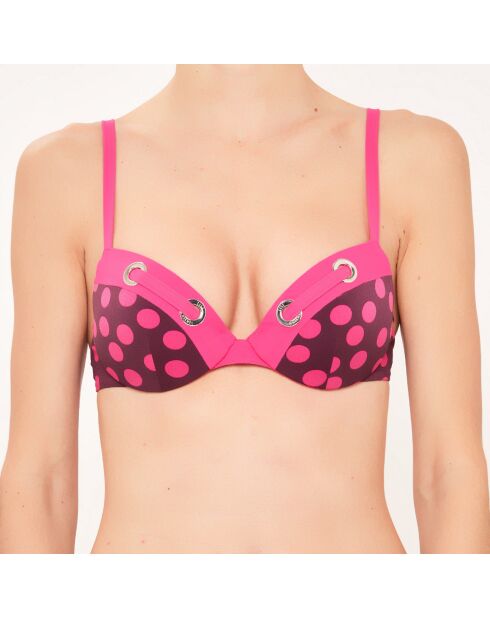 Haut de maillot de bain Corbeille à coques rubis