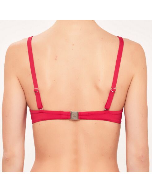 Top da bagno morbido con cornice rossa