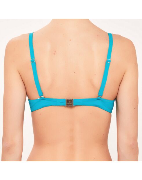 Badeanzug-Top im Korbdesign mit Aquamuscheln