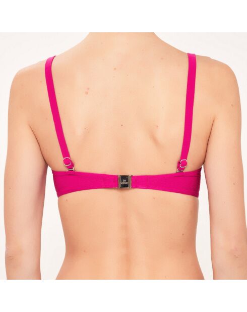 Fuchsiafarbenes Bandeau-Bikinioberteil von Swarovski® Jewel Shell