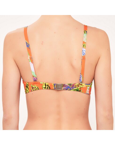 Top da bagno morbido con cornice arancione