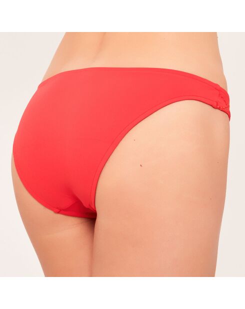 Slip da bagno corallo a vita bassa