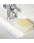 Witte siliconen zeephouder Float - 8,5x11 cm