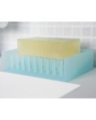 Float siliconen zeephouder transparant/blauw - 8,5x11 cm