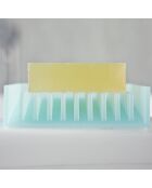 Float siliconen zeephouder transparant/blauw - 8,5x11 cm
